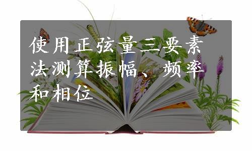 使用正弦量三要素法测算振幅、频率和相位