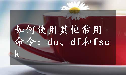 如何使用其他常用命令：du、df和fsck