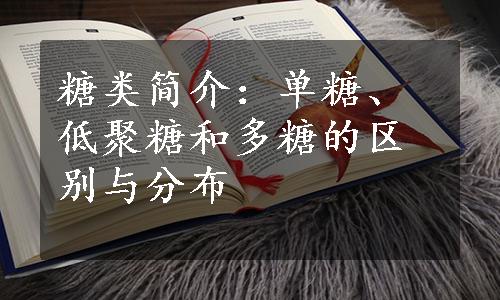 糖类简介：单糖、低聚糖和多糖的区别与分布