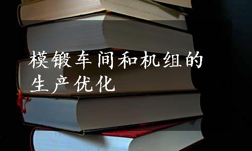 模锻车间和机组的生产优化