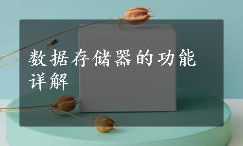 数据存储器的功能详解