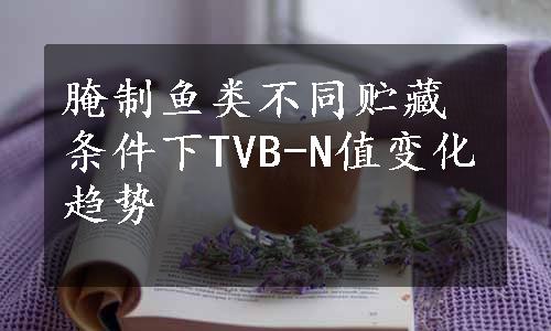 腌制鱼类不同贮藏条件下TVB-N值变化趋势