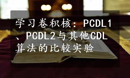 学习卷积核：PCDL1、PCDL2与其他CDL算法的比较实验