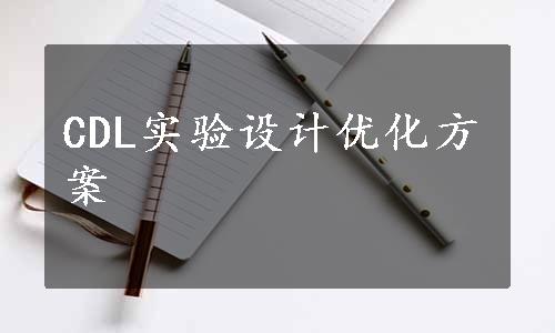 CDL实验设计优化方案