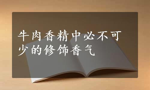 牛肉香精中必不可少的修饰香气