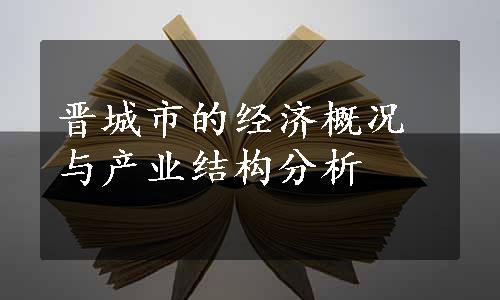 晋城市的经济概况与产业结构分析