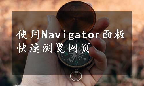 使用Navigator面板快速浏览网页