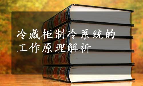 冷藏柜制冷系统的工作原理解析