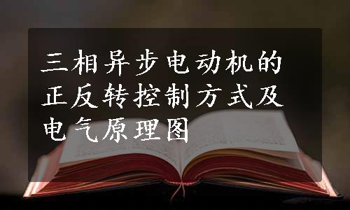 三相异步电动机的正反转控制方式及电气原理图