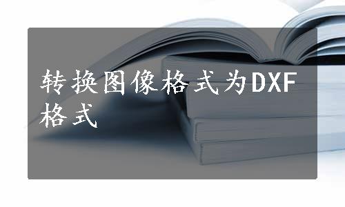 转换图像格式为DXF格式