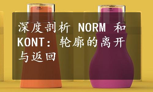 深度剖析 NORM 和 KONT：轮廓的离开与返回