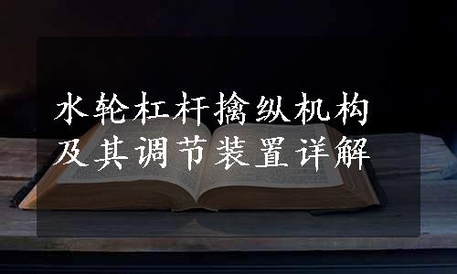 水轮杠杆擒纵机构及其调节装置详解