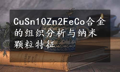 CuSn10Zn2FeCo合金的组织分析与纳米颗粒特征