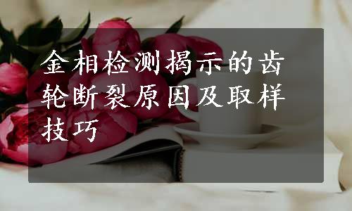 金相检测揭示的齿轮断裂原因及取样技巧