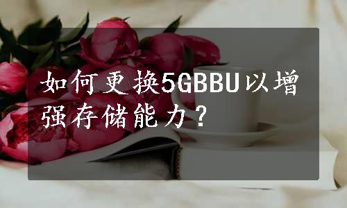 如何更换5GBBU以增强存储能力？