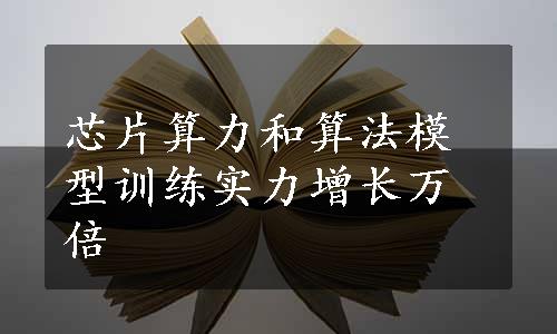 芯片算力和算法模型训练实力增长万倍