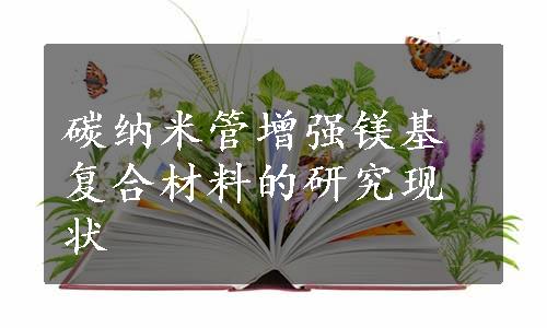 碳纳米管增强镁基复合材料的研究现状