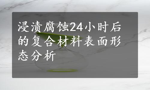 浸渍腐蚀24小时后的复合材料表面形态分析