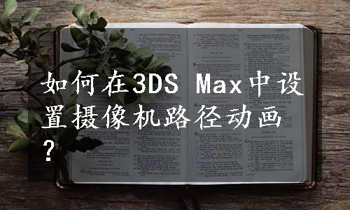 如何在3DS Max中设置摄像机路径动画？