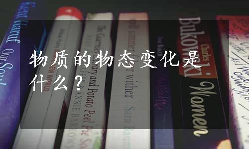 物质的物态变化是什么？