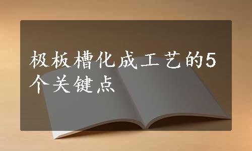 极板槽化成工艺的5个关键点