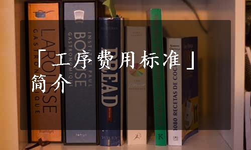 「工序费用标准」简介