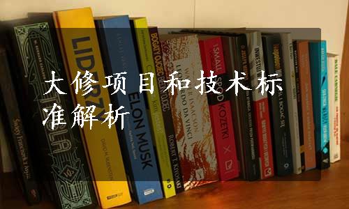 大修项目和技术标准解析