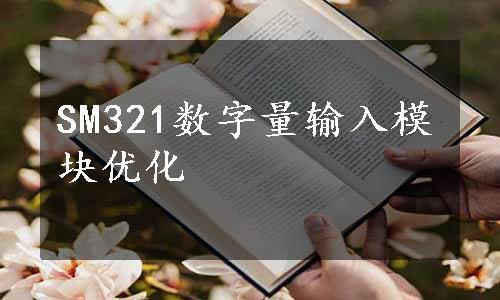 SM321数字量输入模块优化