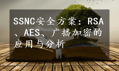 SSNC安全方案：RSA、AES、广播加密的应用与分析