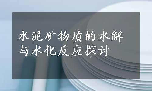 水泥矿物质的水解与水化反应探讨