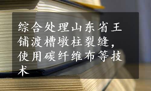 综合处理山东省王铺渡槽墩柱裂缝，使用碳纤维布等技术