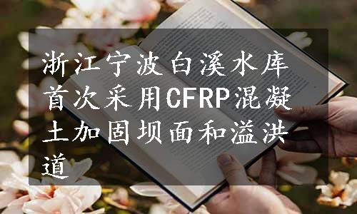 浙江宁波白溪水库首次采用CFRP混凝土加固坝面和溢洪道