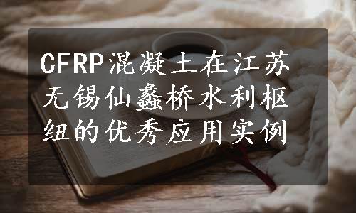 CFRP混凝土在江苏无锡仙蠡桥水利枢纽的优秀应用实例