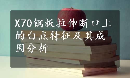 X70钢板拉伸断口上的白点特征及其成因分析