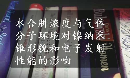 水合肼浓度与气体分子环境对镍纳米锥形貌和电子发射性能的影响