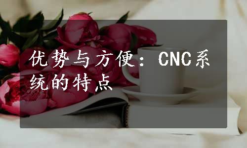 优势与方便：CNC系统的特点