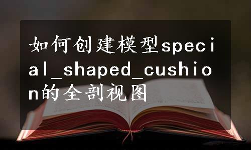 如何创建模型special_shaped_cushion的全剖视图