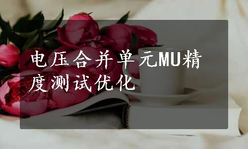 电压合并单元MU精度测试优化