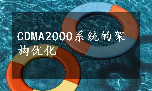CDMA2000系统的架构优化