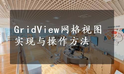 GridView网格视图实现与操作方法