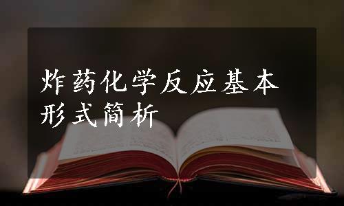 炸药化学反应基本形式简析