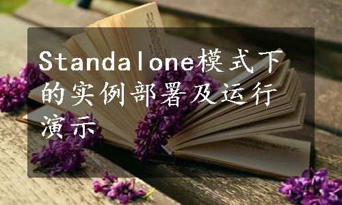 Standalone模式下的实例部署及运行演示