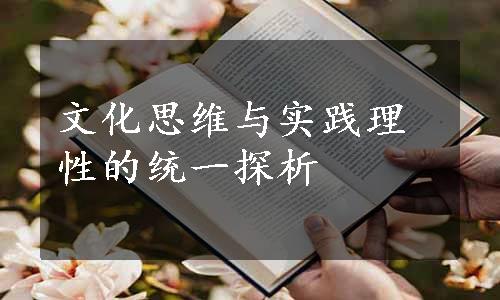 文化思维与实践理性的统一探析