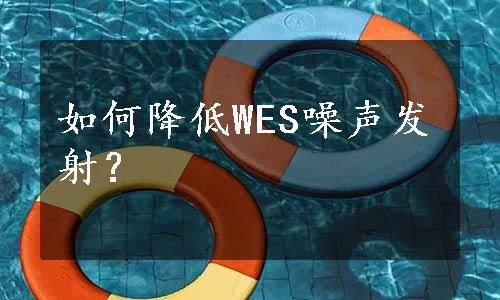 如何降低WES噪声发射？