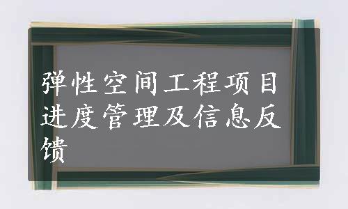 弹性空间工程项目进度管理及信息反馈