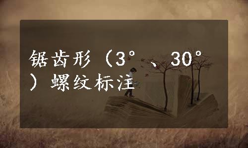 锯齿形（3°、30°）螺纹标注