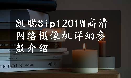 凯聪Sip1201W高清网络摄像机详细参数介绍