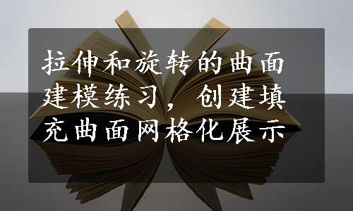 拉伸和旋转的曲面建模练习，创建填充曲面网格化展示