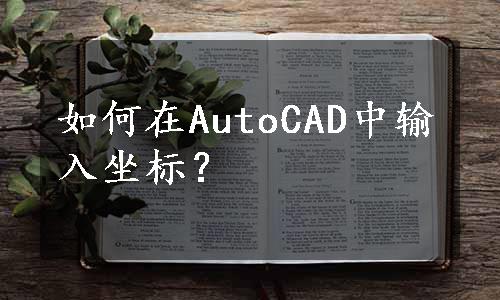 如何在AutoCAD中输入坐标？