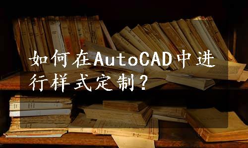 如何在AutoCAD中进行样式定制？